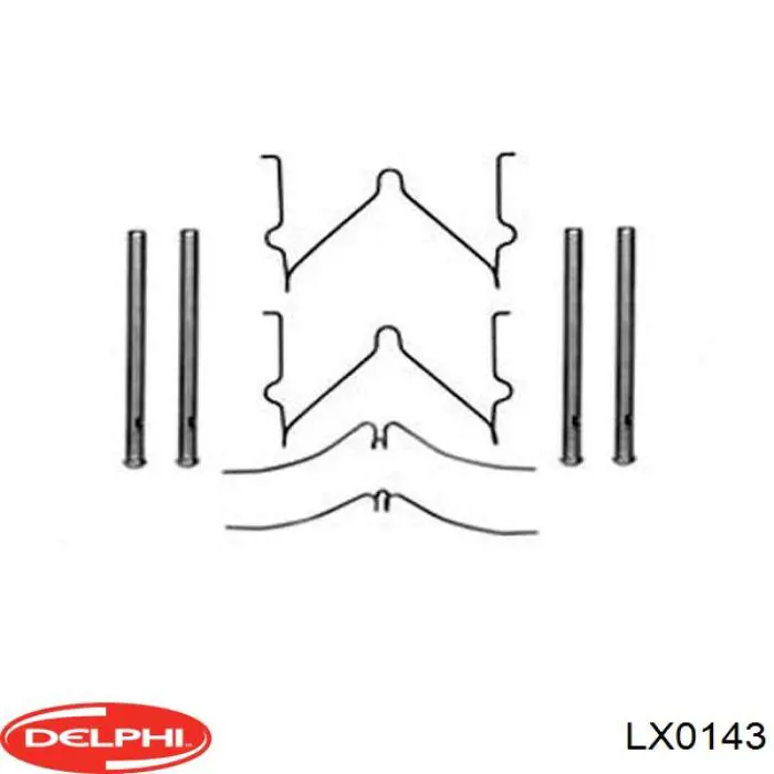 Zestaw sprężynek do mocowania klocków tarczowych przednich Delphi LX0143 cena, od 10,79 USD