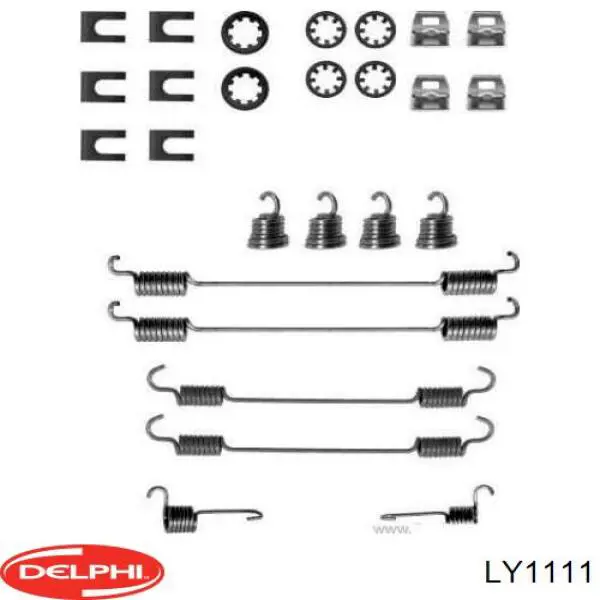 Zestaw montażowy szczęk hamulcowych tylnych Delphi LY1111 cena, od 10,88 USD