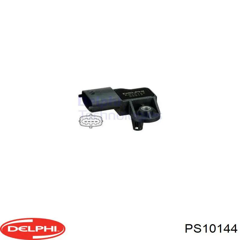 Do koszyka PS10144 Delphi Czujnik ciśnienia w kolektorze ssącym, MAP