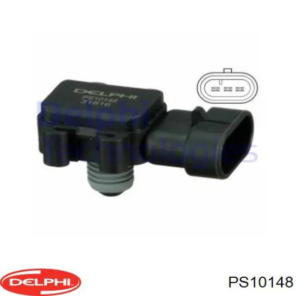 PS10148 Delphi Czujnik ciśnienia w kolektorze ssącym, MAP