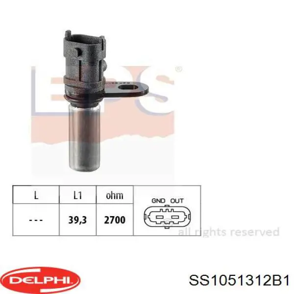 Czujnik położenia wału korbowego Delphi SS1051312B1 cena, od 19,64 USD