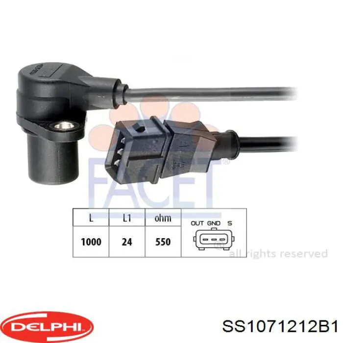 Czujnik położenia wału korbowego Delphi SS1071212B1 cena, od 17,50 USD