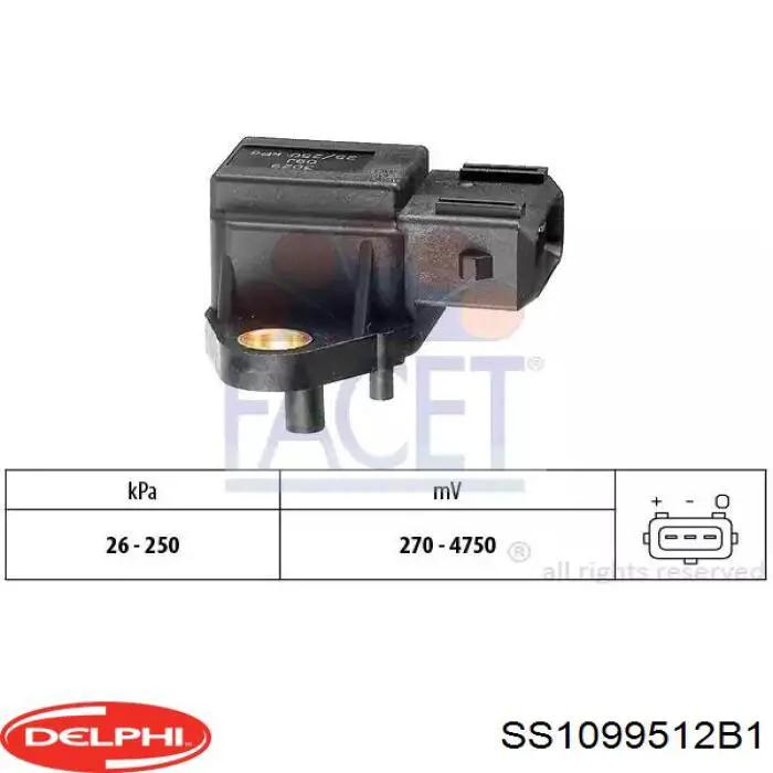 SS1099512B1 Delphi Czujnik położenia przepustnicy (potencjometr)