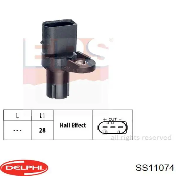 Do koszyka SS11074 Delphi Czujnik położenia wału korbowego