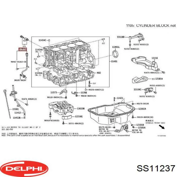 SS11237 Delphi Czujnik położenia wału korbowego