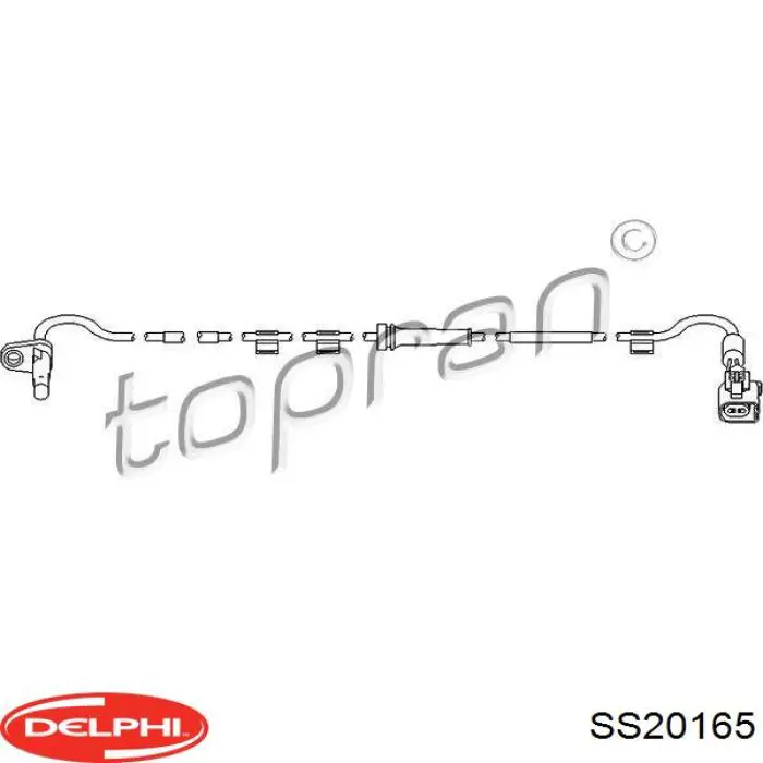 Czujnik ABS tylny lewy Delphi SS20165 cena, od 24,48 USD