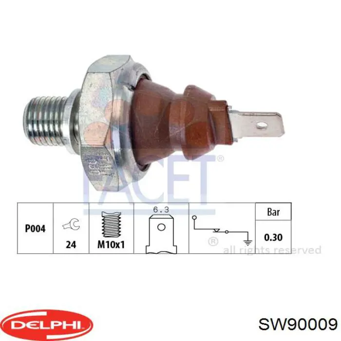 Do koszyka SW90009 Delphi Czujnik ciśnienia oleju