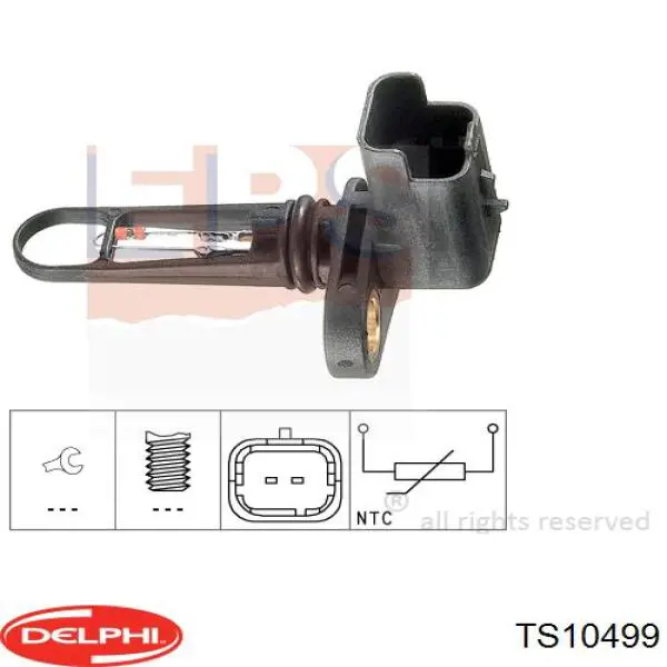 TS10499 Delphi Czujnik temperatury powietrza wlotowego