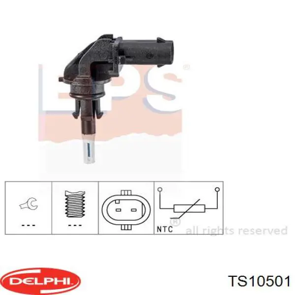 TS10501 Delphi Czujnik temperatury powietrza wlotowego