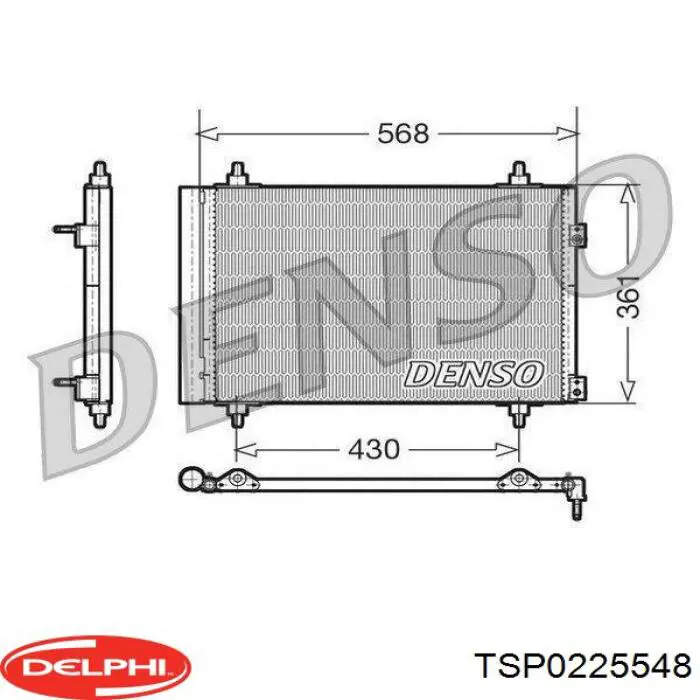 Do koszyka TSP0225548 Delphi Chłodnica klimatyzacji
