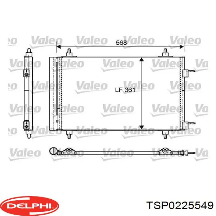 TSP0225549 Delphi Chłodnica klimatyzacji