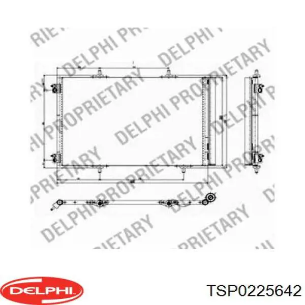 Chłodnica klimatyzacji Delphi TSP0225642 cena, od 95,42 USD