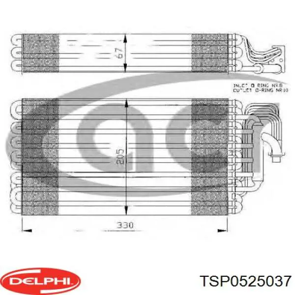 Do koszyka TSP0525037 Delphi Parownik klimatyzacji