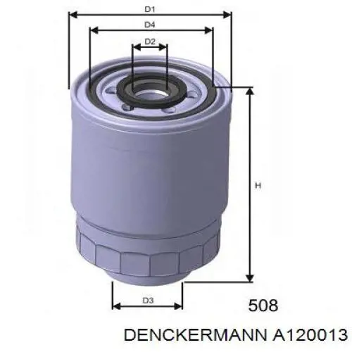 Do koszyka A120013 Denckermann Filtr paliwa