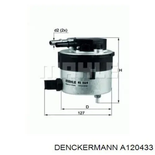Do koszyka A120433 Denckermann Filtr paliwa