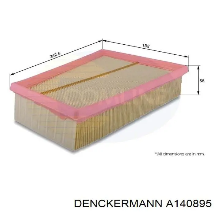 Filtr powietrza Denckermann A140895 cena, od 9,98 USD