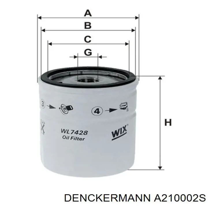 A210002S Denckermann Filtr oleju