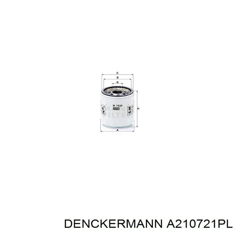 Do koszyka A210721PL Denckermann Filtr oleju