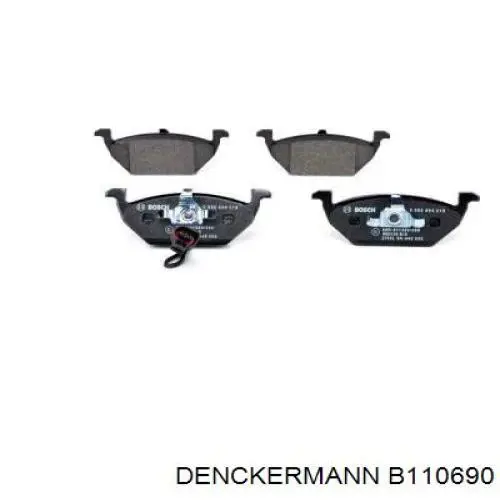Do koszyka B110690 Denckermann Klocki hamulcowe przednie tarczowe