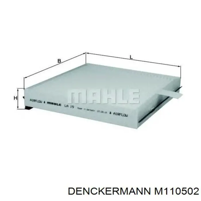 Do koszyka M110502 Denckermann Filtr kabiny