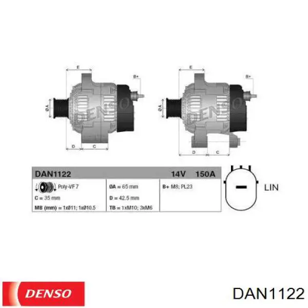 Do koszyka 185046501 Perkins Alternator