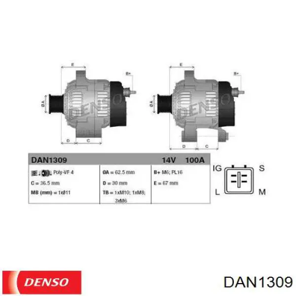 Alternator Toyota 270600Y150 cena, od 398,94 USD
