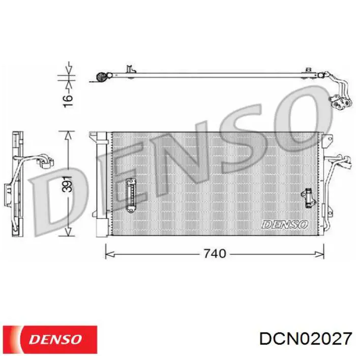 Chłodnica klimatyzacji Denso DCN02027 cena, od 113,64 USD