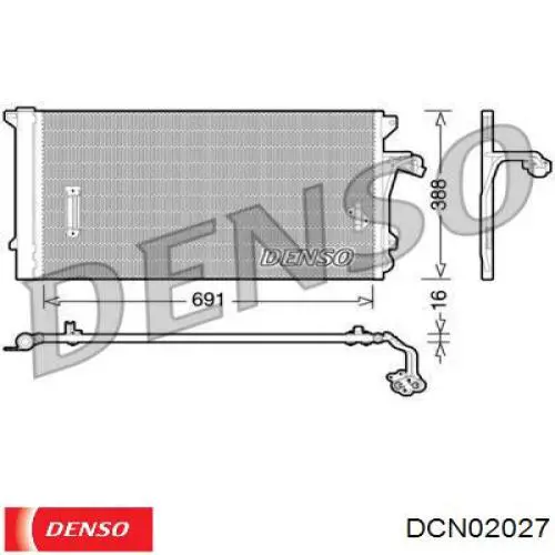 Do koszyka DCN02027 Denso Chłodnica klimatyzacji