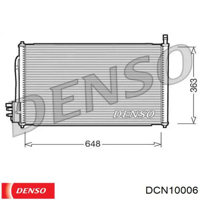 Chłodnica klimatyzacji Denso DCN10006 cena, od 73,67 USD