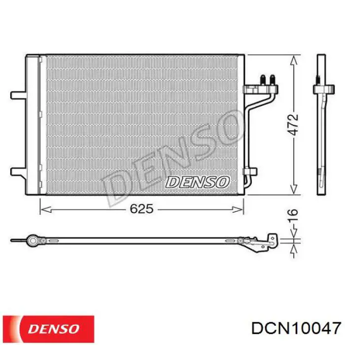 DCN10047 Denso chłodnica klimatyzacji