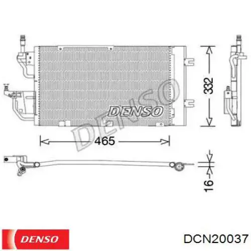 Chłodnica klimatyzacji Denso DCN20037 cena, od 103,87 USD
