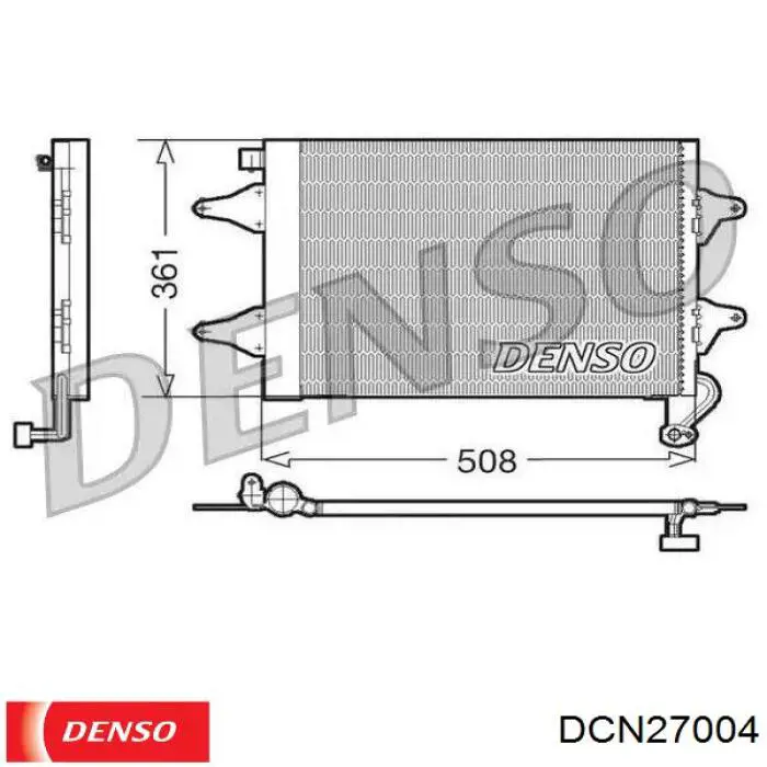 Chłodnica klimatyzacji Denso DCN27004 cena, od 86,31 USD