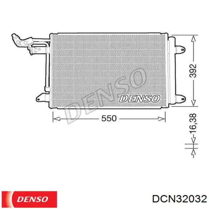 DCN32032 Denso chłodnica nagrzewnicy (ogrzewacza)