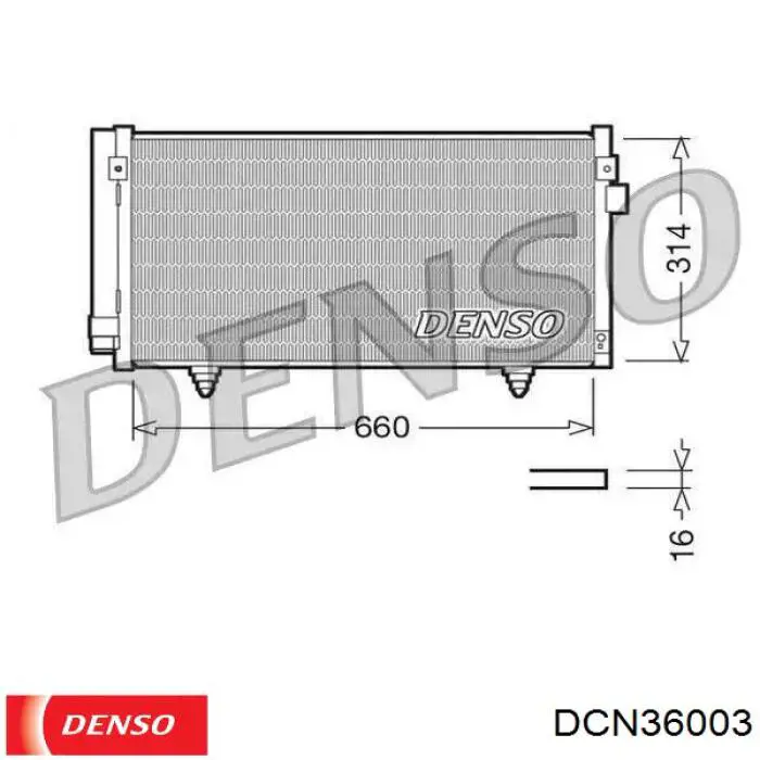 Chłodnica klimatyzacji Denso DCN36003 cena, od 95,37 USD