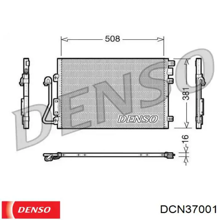 Chłodnica klimatyzacji Denso DCN37001 cena, od 98,69 USD