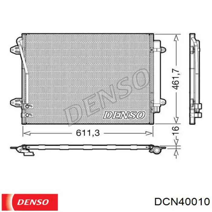 Chłodnica klimatyzacji Denso DCN40010 cena, od 106,51 USD