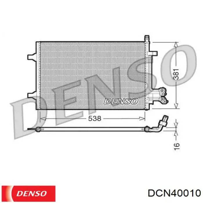 Do koszyka DCN40010 Denso Chłodnica klimatyzacji