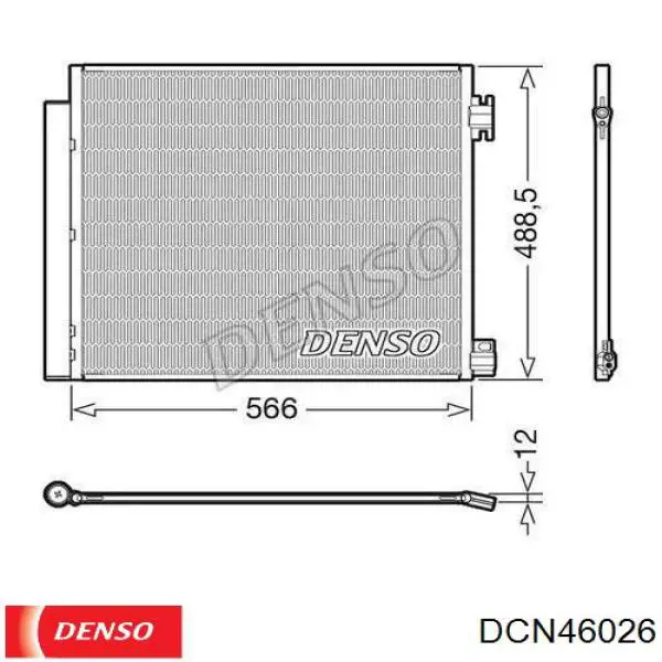 DCN46026 Denso Chłodnica klimatyzacji