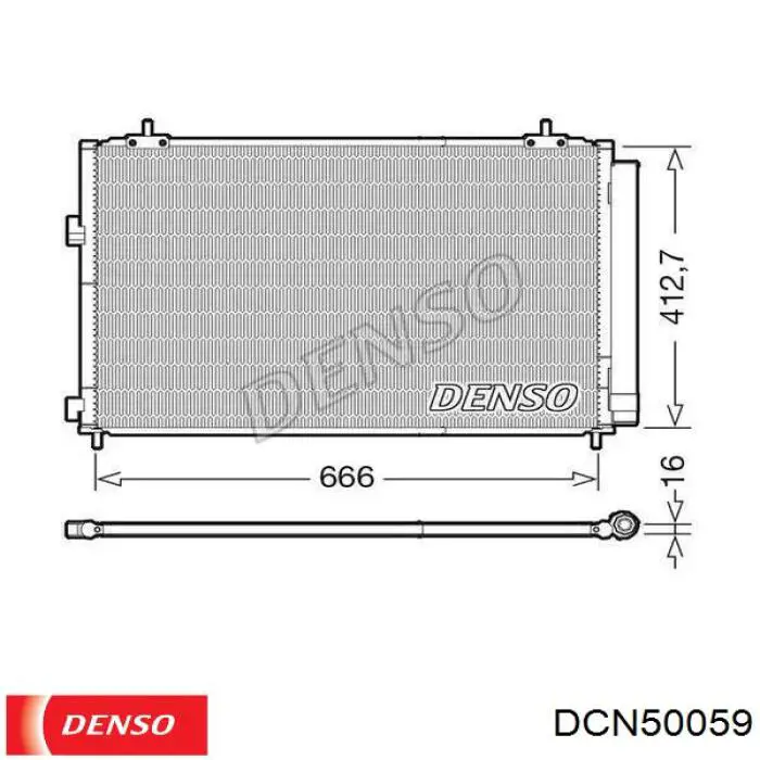 Chłodnica klimatyzacji Denso DCN50059 cena, od 89,44 USD