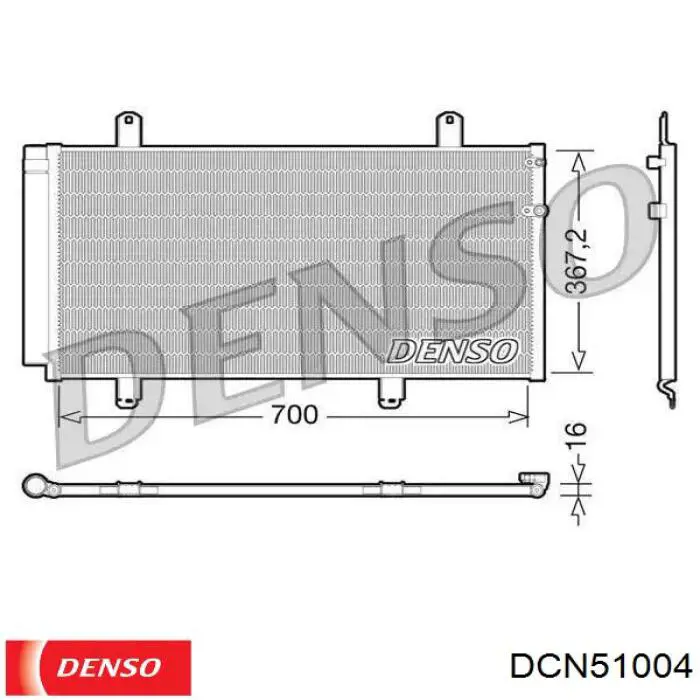 Chłodnica klimatyzacji Denso DCN51004 cena, od 412,61 zł