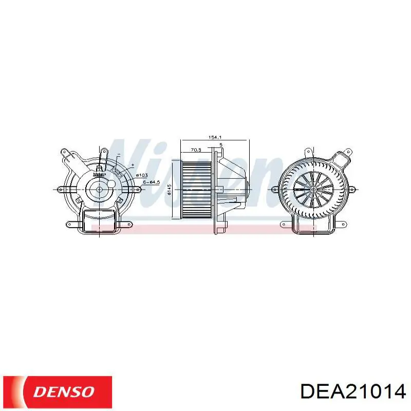 Silniczek wentylatora nagrzewnicy (ogrzewacza wnętrza) Denso DEA21014 cena, od 95,00 USD