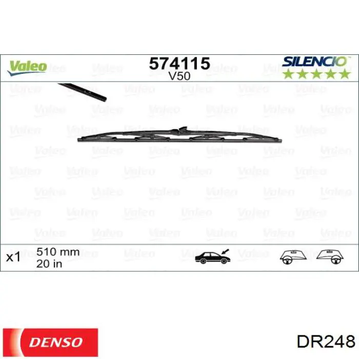 Do koszyka Pióro wycieraczki szyby tylnej BMW 3  F30, F80