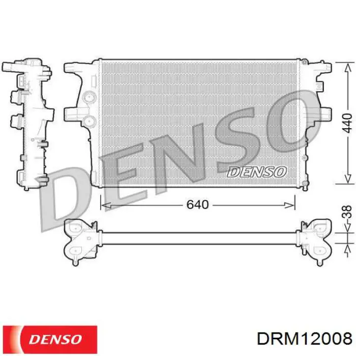 Chłodnica silnika Denso DRM12008 cena, od 176,62 USD