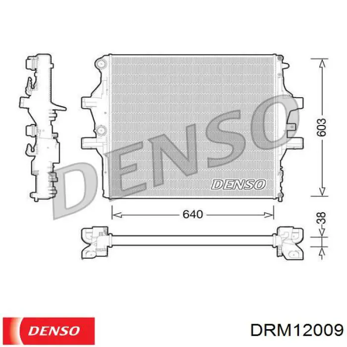 Chłodnica silnika Denso DRM12009 cena, od 221,70 USD