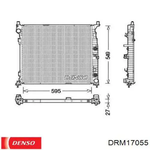 Chłodnica silnika Denso DRM17055 cena, od 222,29 USD