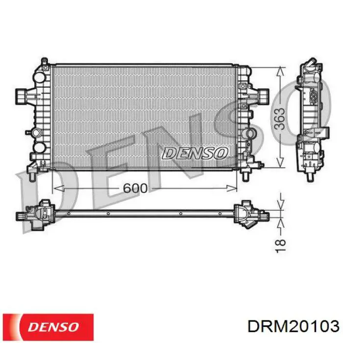 Chłodnica silnika Denso DRM20103 cena, od 72,31 USD