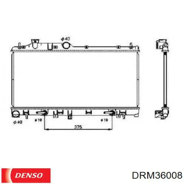 Do koszyka DRM36008 Denso Chłodnica silnika