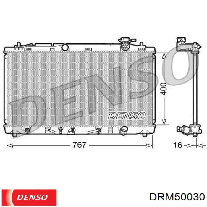 Chłodnica silnika Denso DRM50030 cena, od 154,87 USD