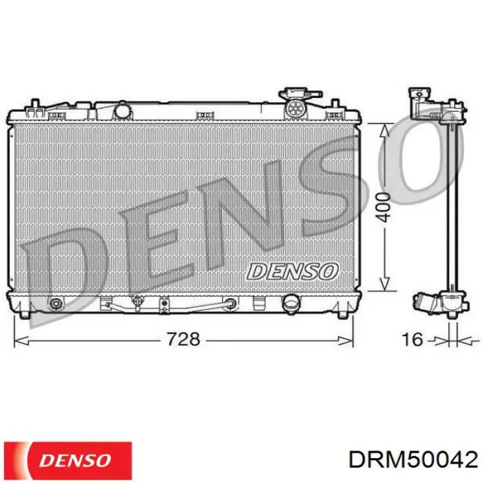 Chłodnica silnika Denso DRM50042 cena, od 143,57 USD