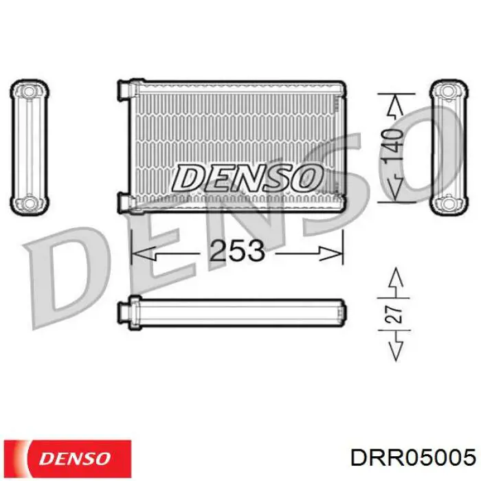 Chłodnica nagrzewnicy (ogrzewacza) Denso DRR05005 cena, od 62,59 USD